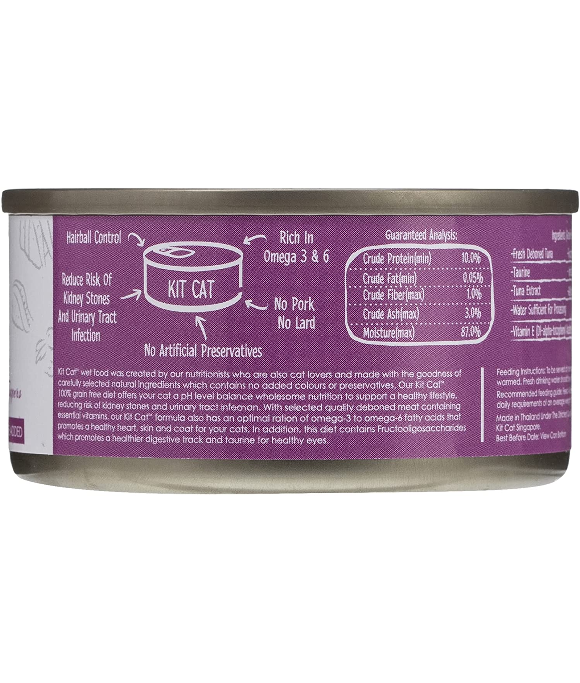 Kit Cat 80g Deboned Toppers Canned Tuna & Crab Wet Cat Food image 5