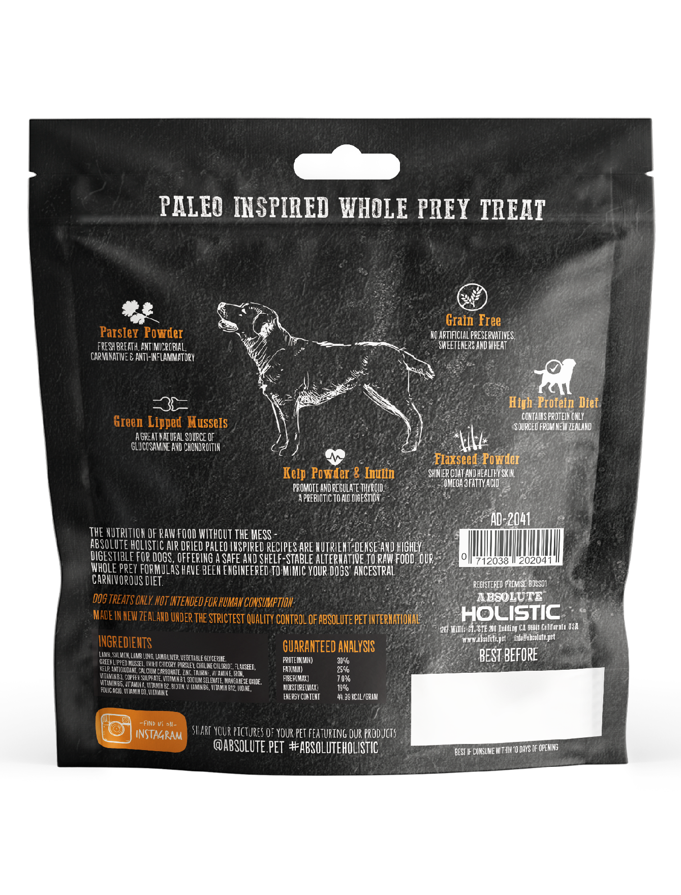Absolute Holistic Air Dried Surf & Turf  Dog Treats (100g) image 2