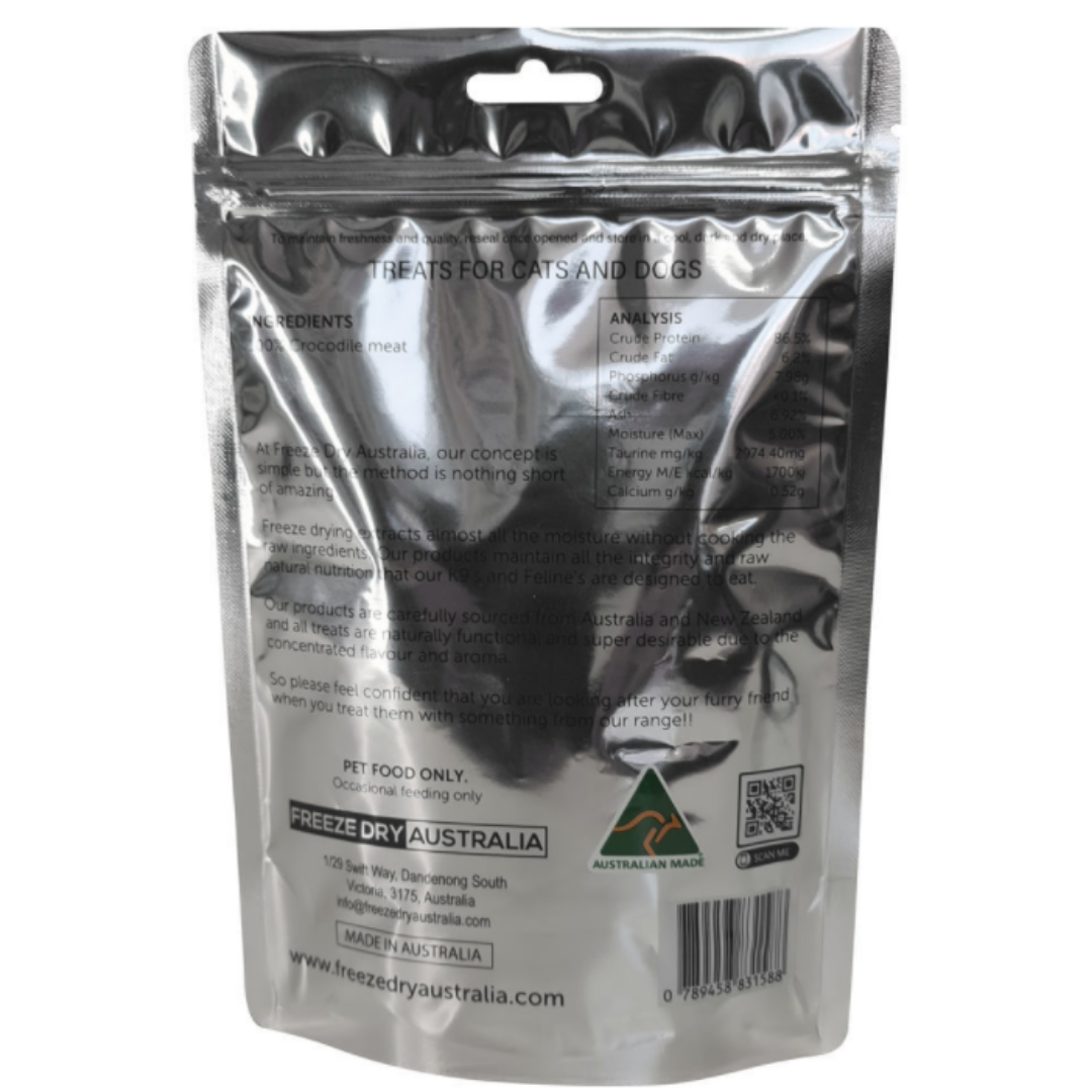 Freeze Dry Australia 70g Crocodile Bites Freeze Dried Dog & Cat Treats image 2