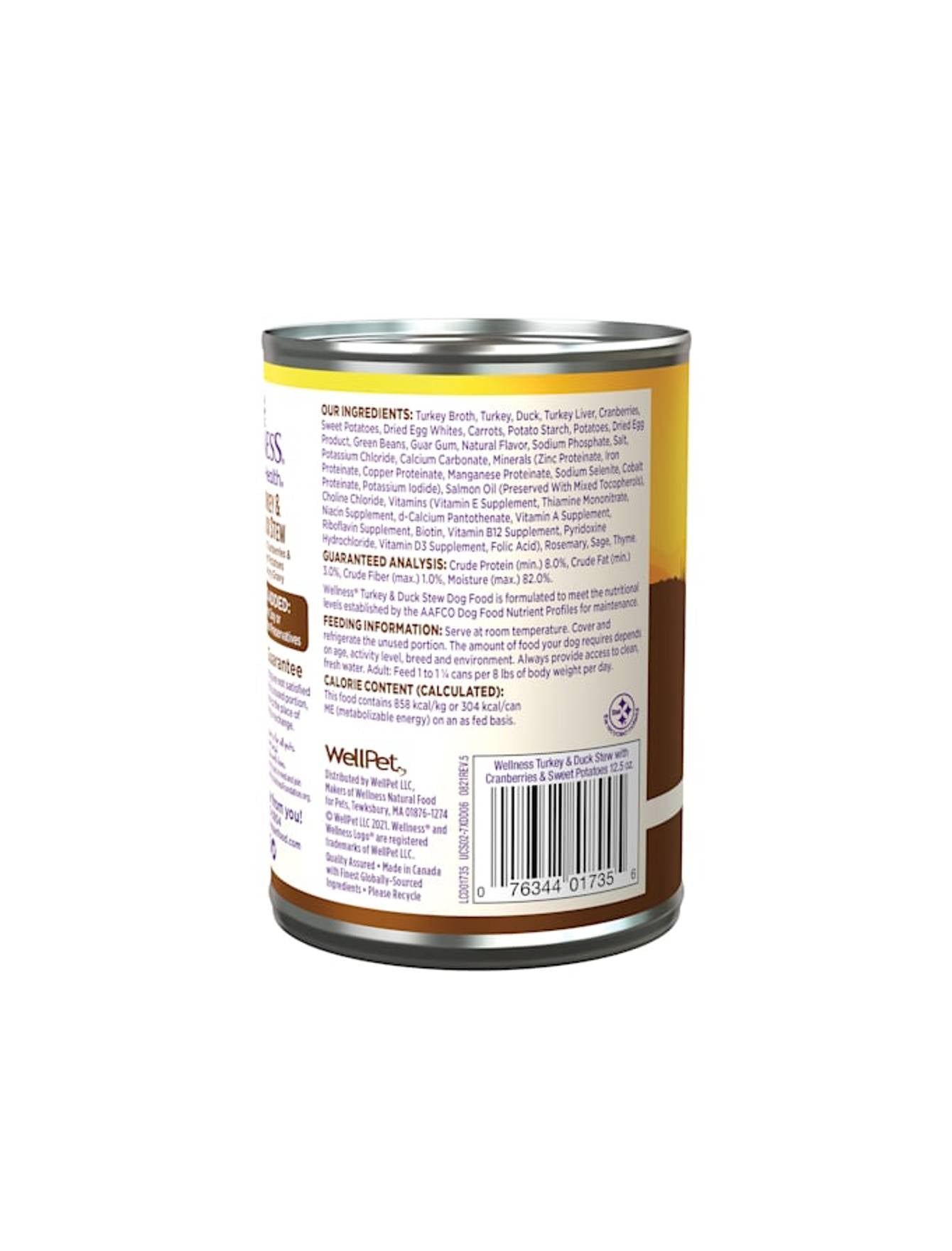 Wellness Stew Turkey & Duck with Sweet Potatoes & Cranberries Wet Dog Food 354g image 3