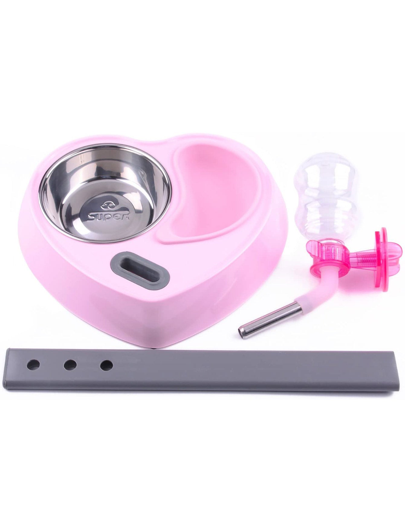 Super Design Light Pink Multifunctional Water Dispenser & Feeder image 2