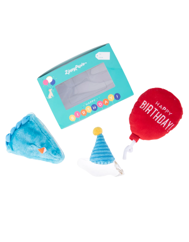 Zippypaws Birthday Box Dog Toy - Pink/Blue Pink image 4