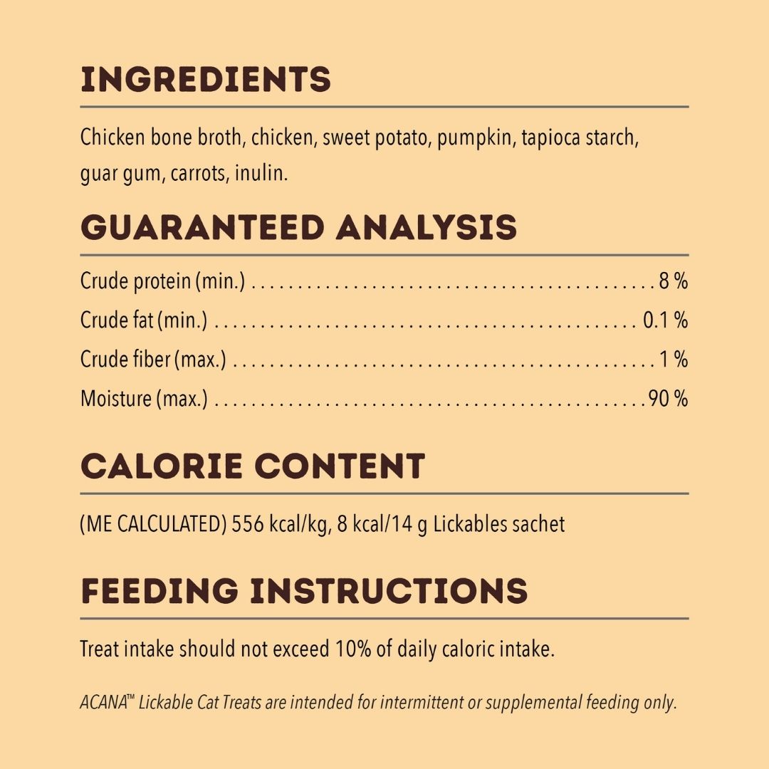 [NOT FOR SALE] Acana Cat 14g Lickables Chicken Cat Treats Sample image 2