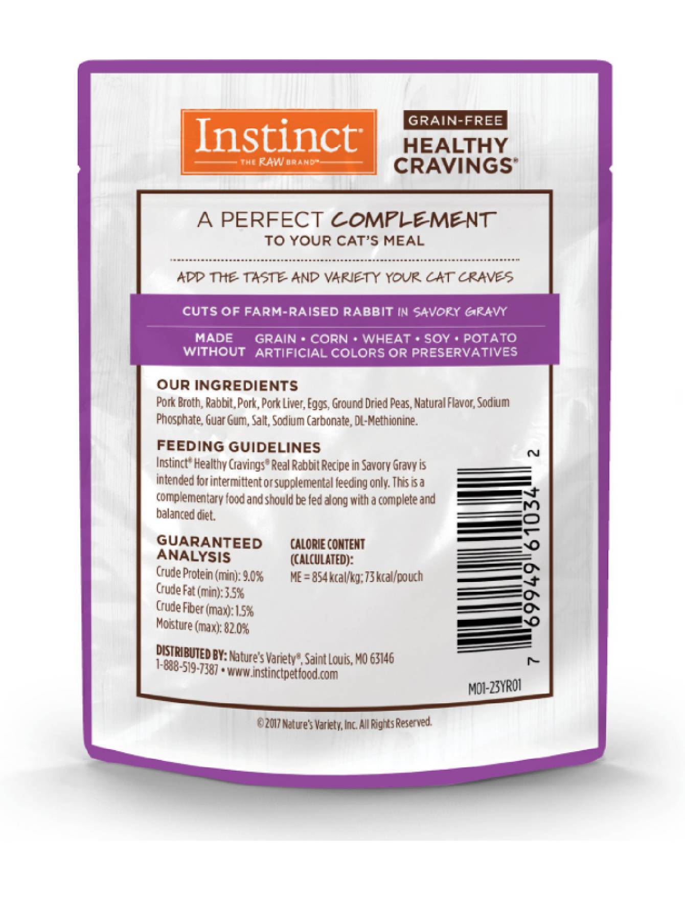 Instinct Healthy Cravings Cat 3oz Grain Free Real Rabbit Wet Cat Food Topper (EXP: 27 Dec 2026) image 2