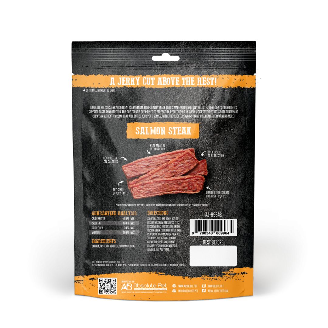 Absolute Holistic Dog 100g Jerky Salmon Steak Dog Treat image 2