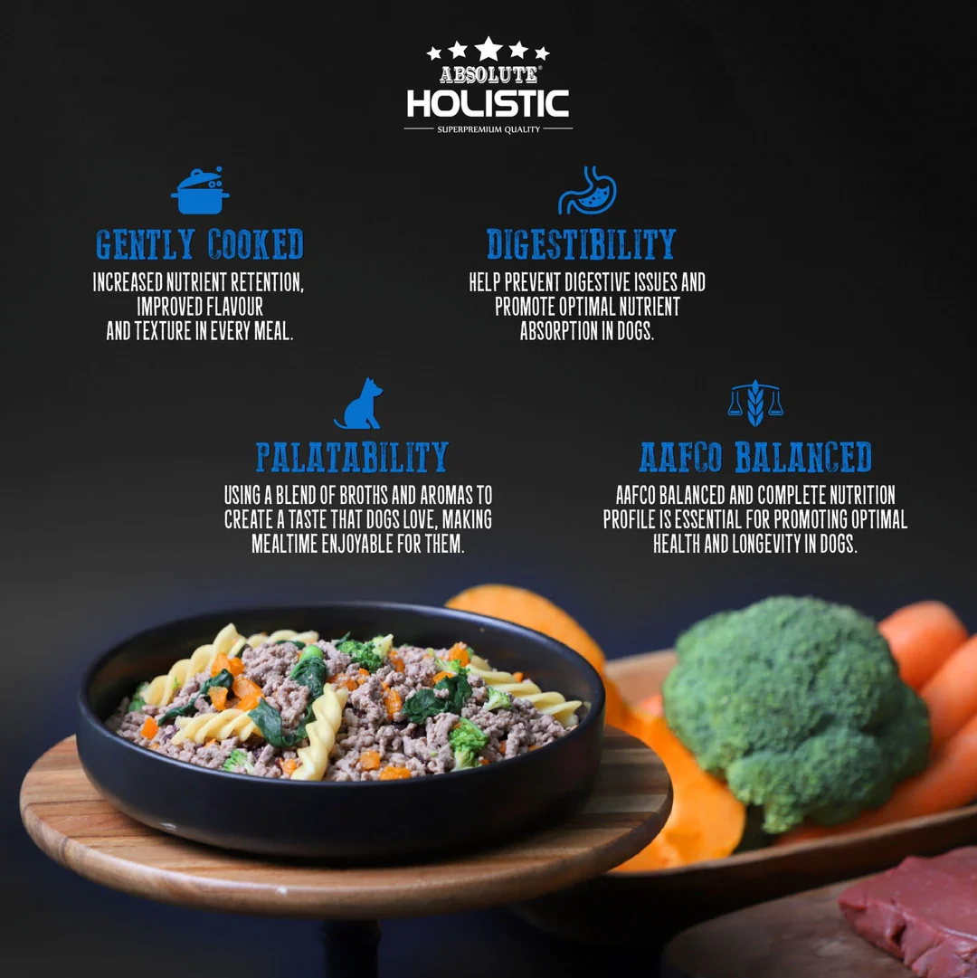 Absolute Holistic Home Cooked Recipe 2kg (125G X 16) Salmon, Peas & Pumpkin Dog Food image 7