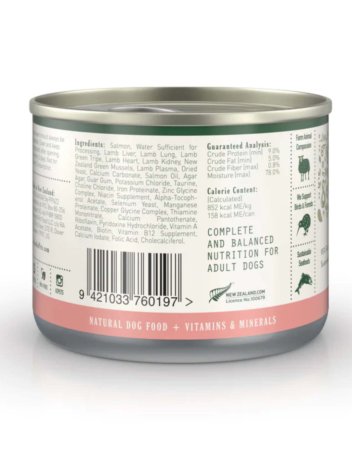 Zealandia Dog 170g Salmon Pate Wet Dog Food image 3
