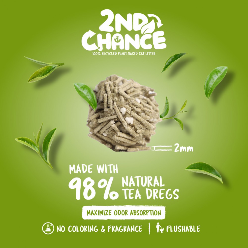 Kit Cat 2ND Chance 7L Green Tea Leaves Cat Litter image 5