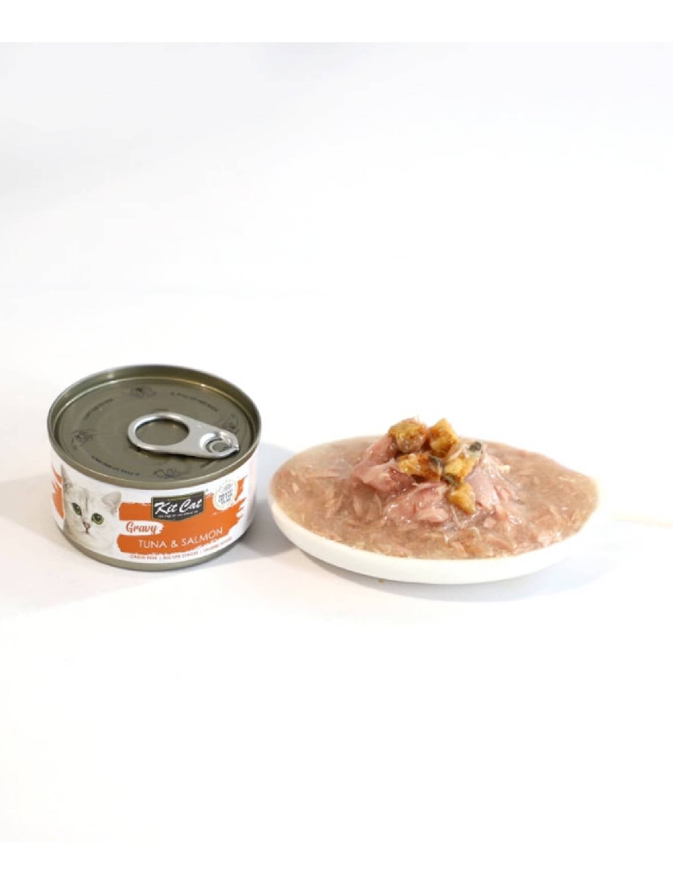 Kit Cat 70g Gravy Canned Tuna & Salmon Wet Cat Food image 4