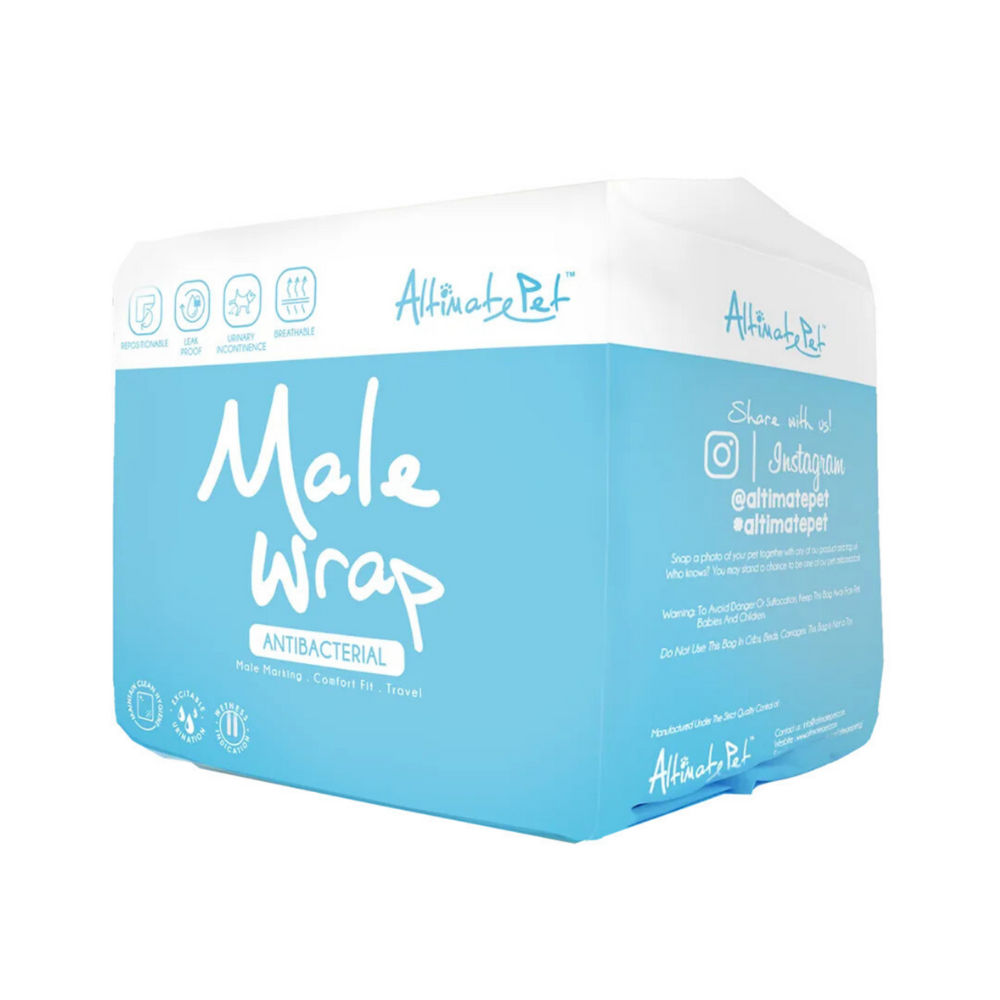 Altimate Pet Antibacterial Disposable Male Wraps Giant Breed 74cm-85cm (7pcs) image 2