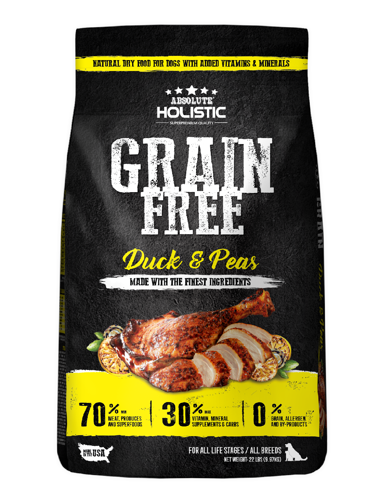 Absolute Holistic Dog 1.5kg Grain Free Duck & Peas Dry Dog Food (EXP: 25 Oct 2026) image 2