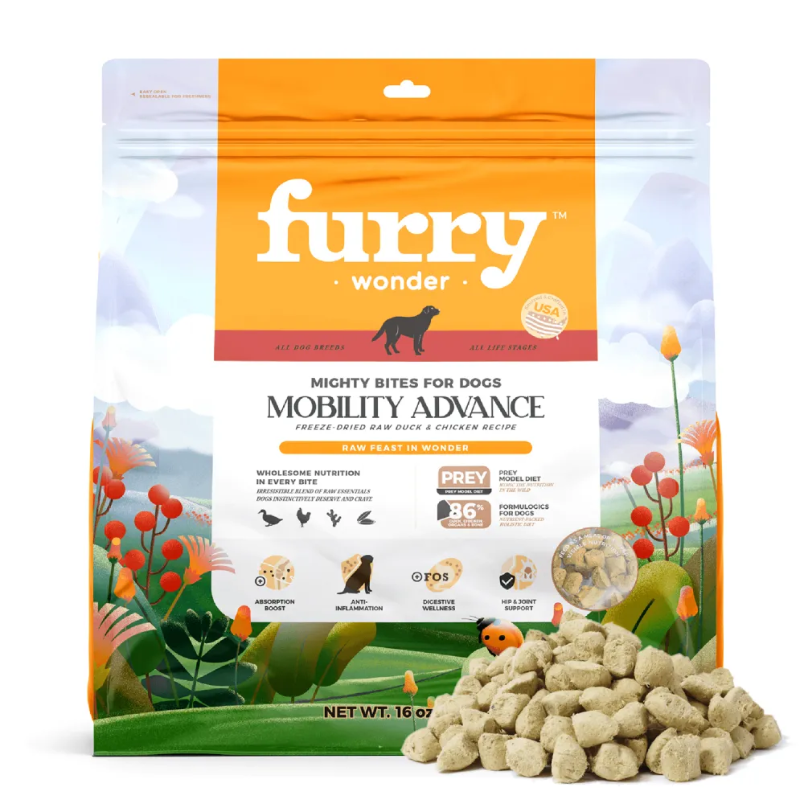 Furry Wonder Mobility Advance Freeze-dried Raw Recipe For Dogs 50g (trial pack) image 2