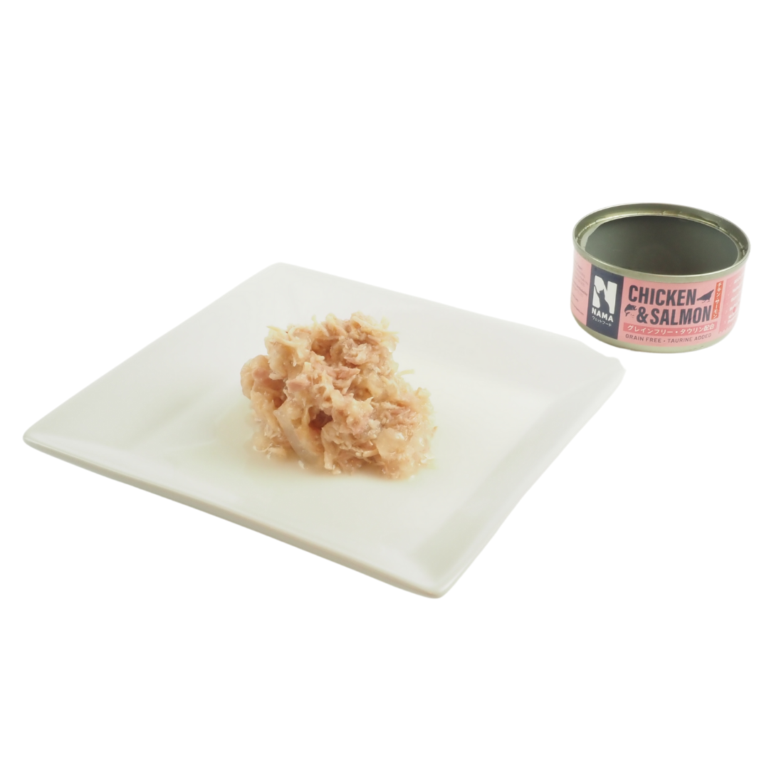 NAMA Cat 80g Deboned Chicken & Salmon Canned Wet Cat Food image 2