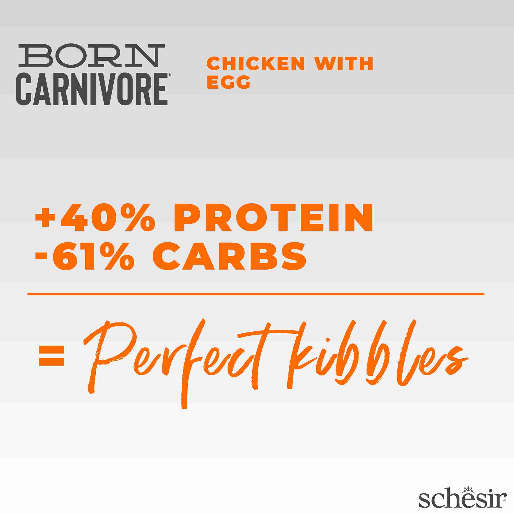 Schesir Cat 255g Born Carnivore Chicken with Egg Baked Dry Recipe Dry Cat Food image 5