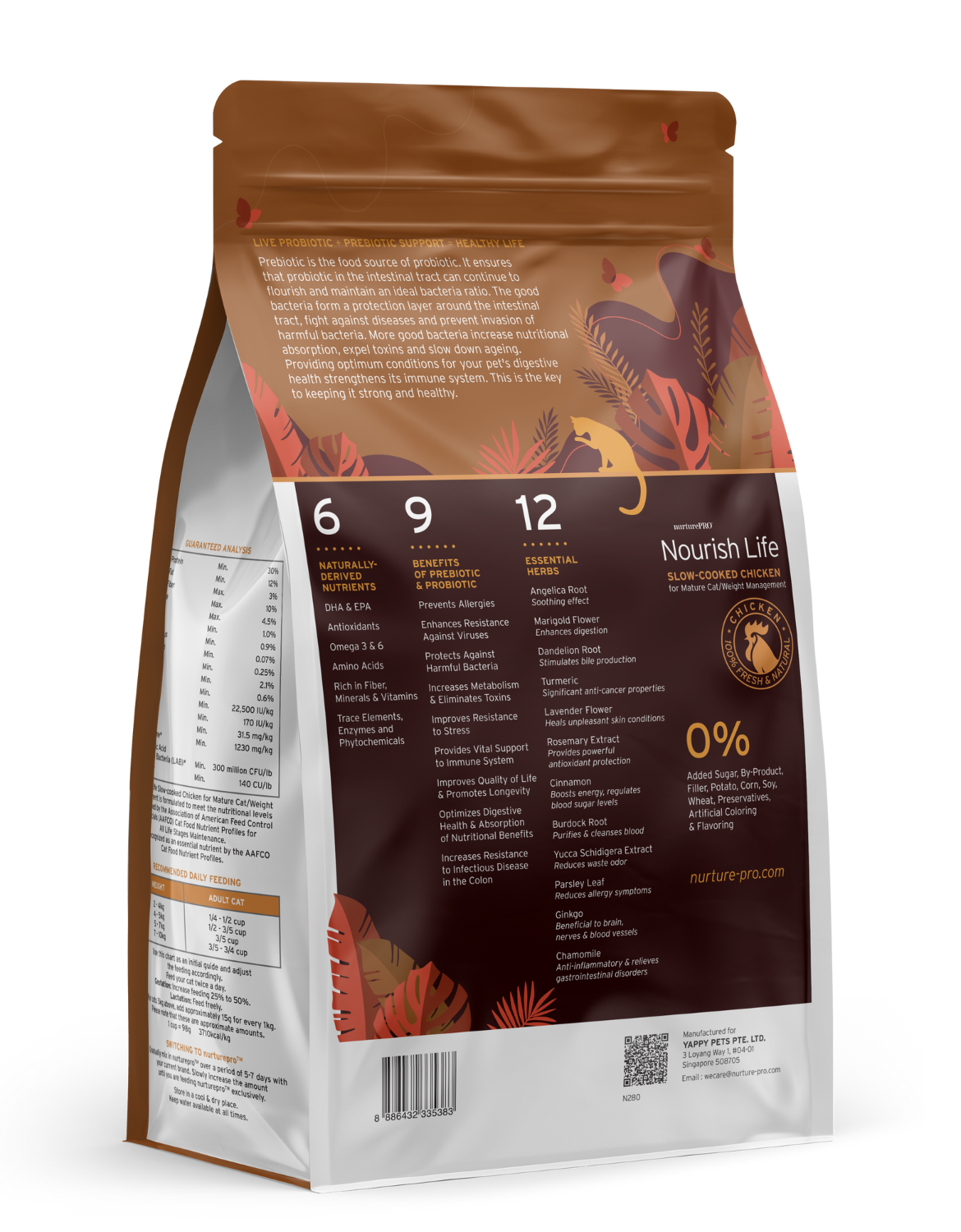 Nurture Pro Cat Nourish Life 1.8kg Slow-cooked Chicken For Mature Cat/Weight Management Dry Cat Food image 2
