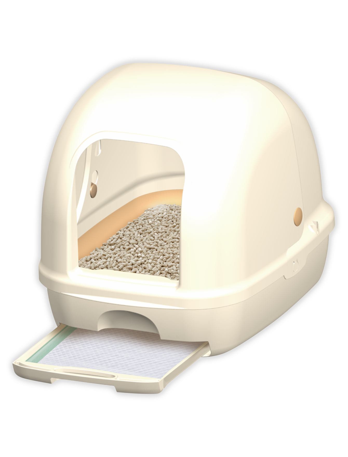 Unicharm Deo-Toilet Full Cover (Ivory) Cat Litter System House image 2