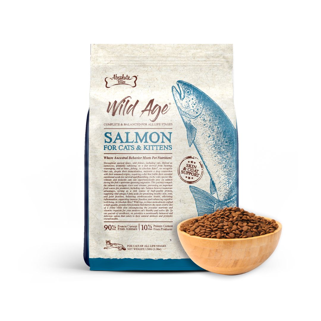 Absolute Bites Cat Wild Age 5.44kg Salmon Dry Cat Food image 4