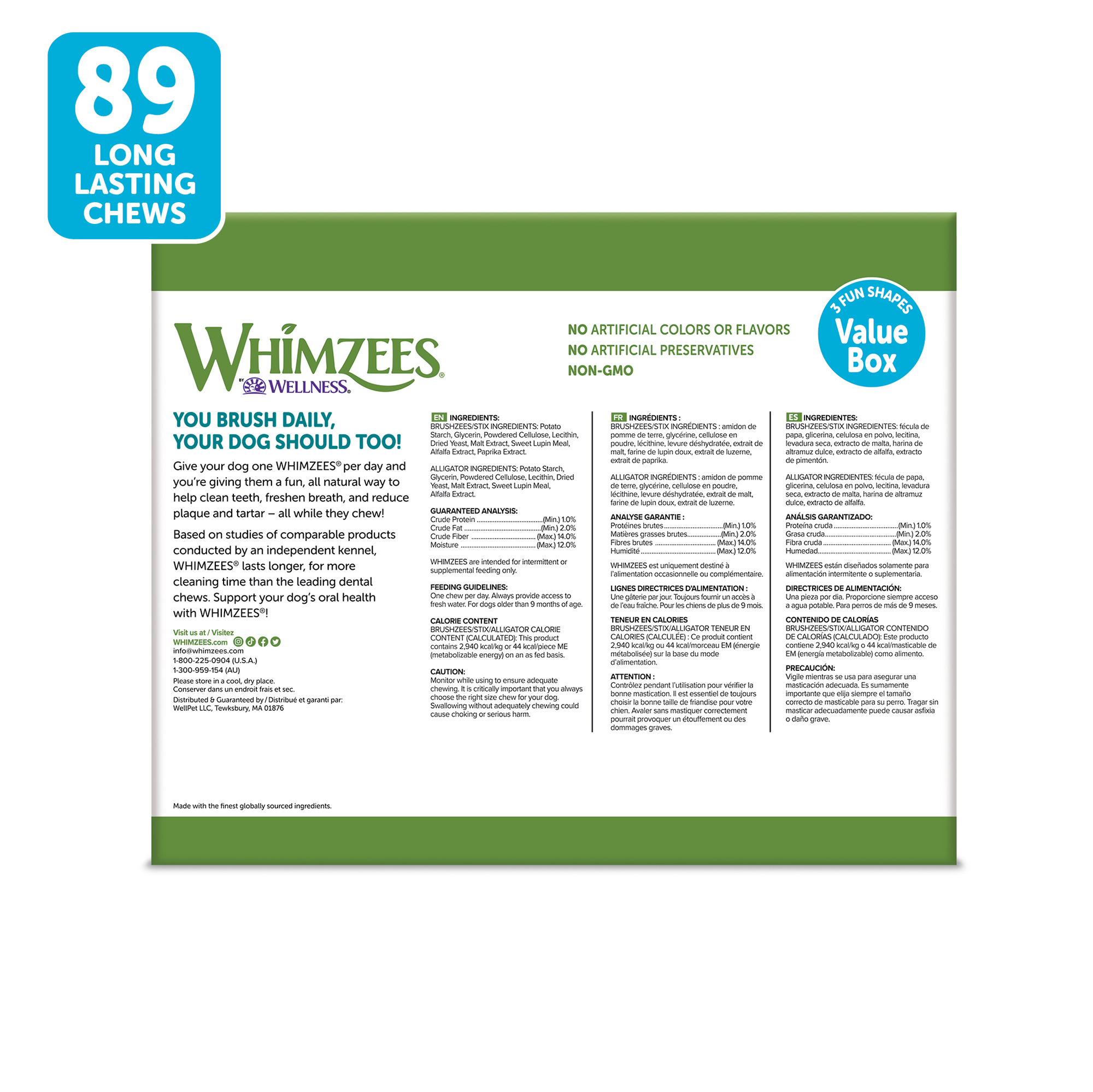 Whimzees Dog Variety 56pcs (Small) Value Box Dental Chews for Dogs image 2
