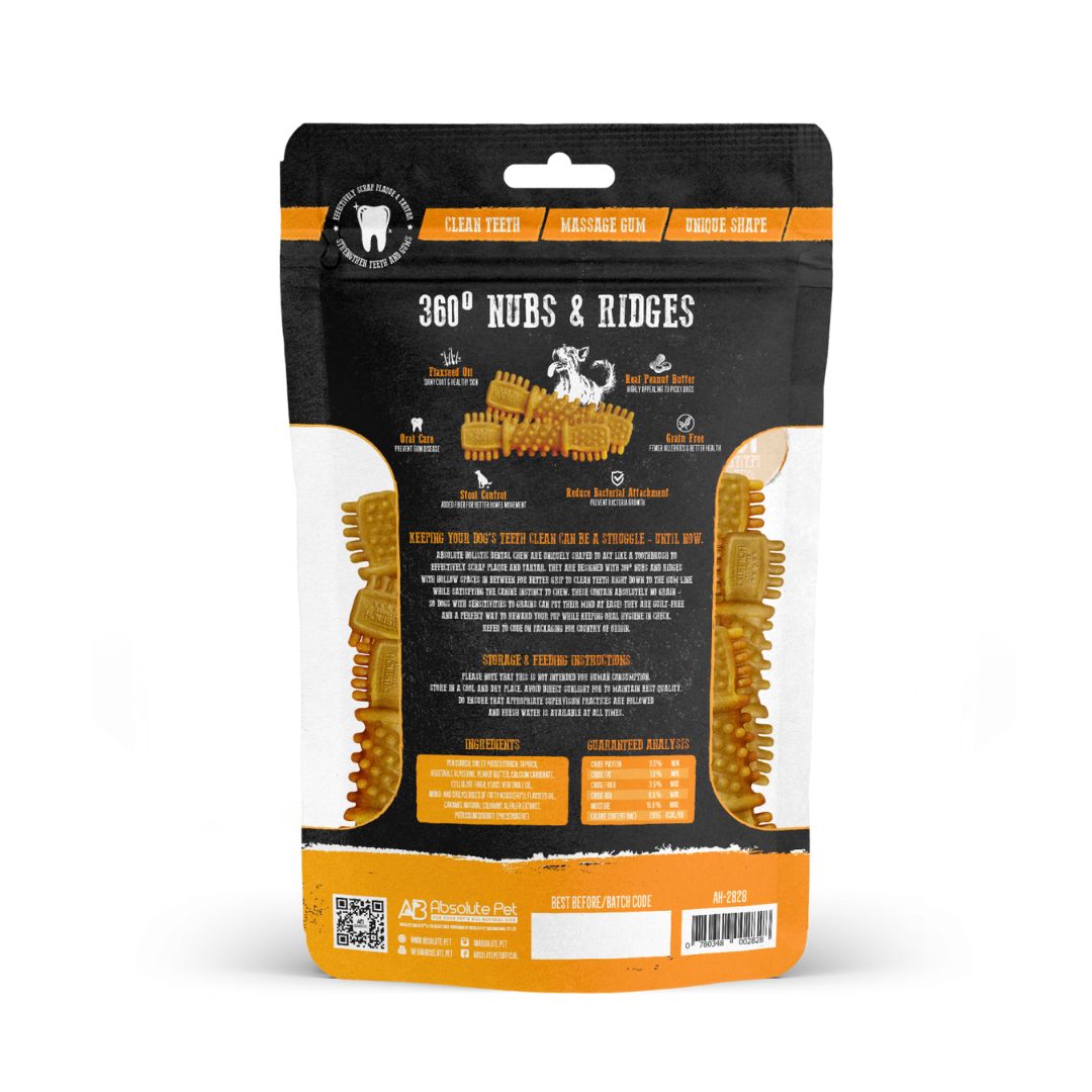 Absolute Holistic Dog 2.5" (18pcs) Dental Chew 160g Value Pack Peanut Butter Dog Treat (EXP: 20 Mar 2027) image 2