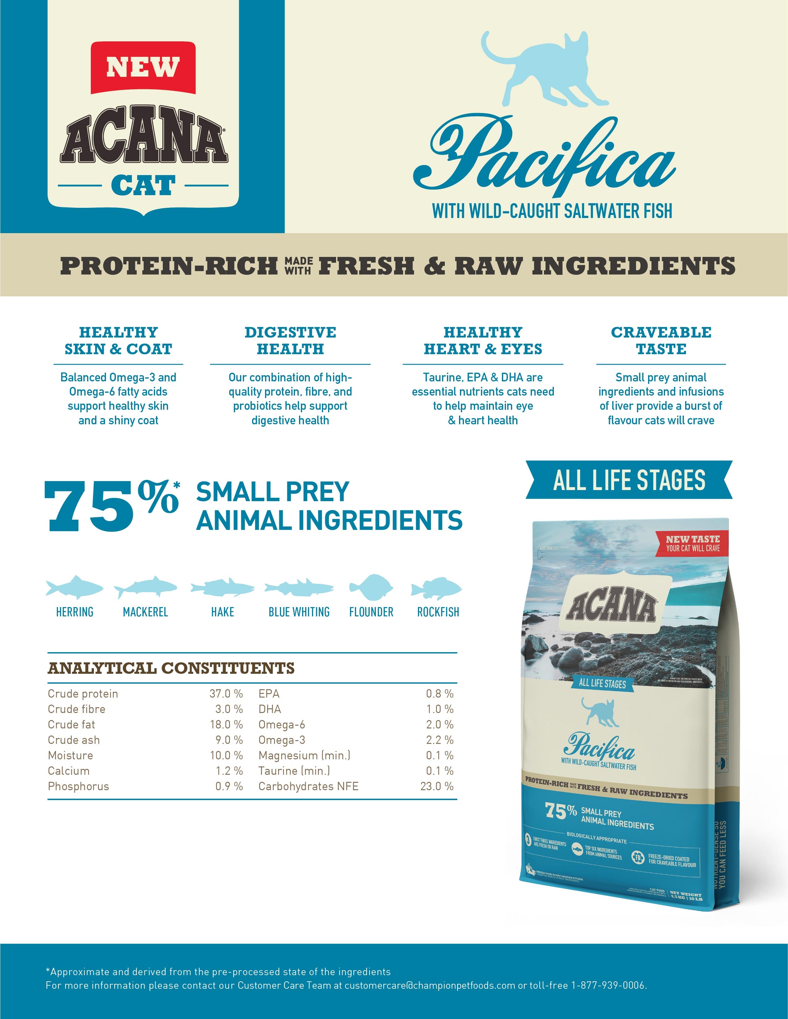 Acana Cat Regionals 1.8kg Pacifica Dry Cat Food (EXP: 09 Nov 2026) image 4