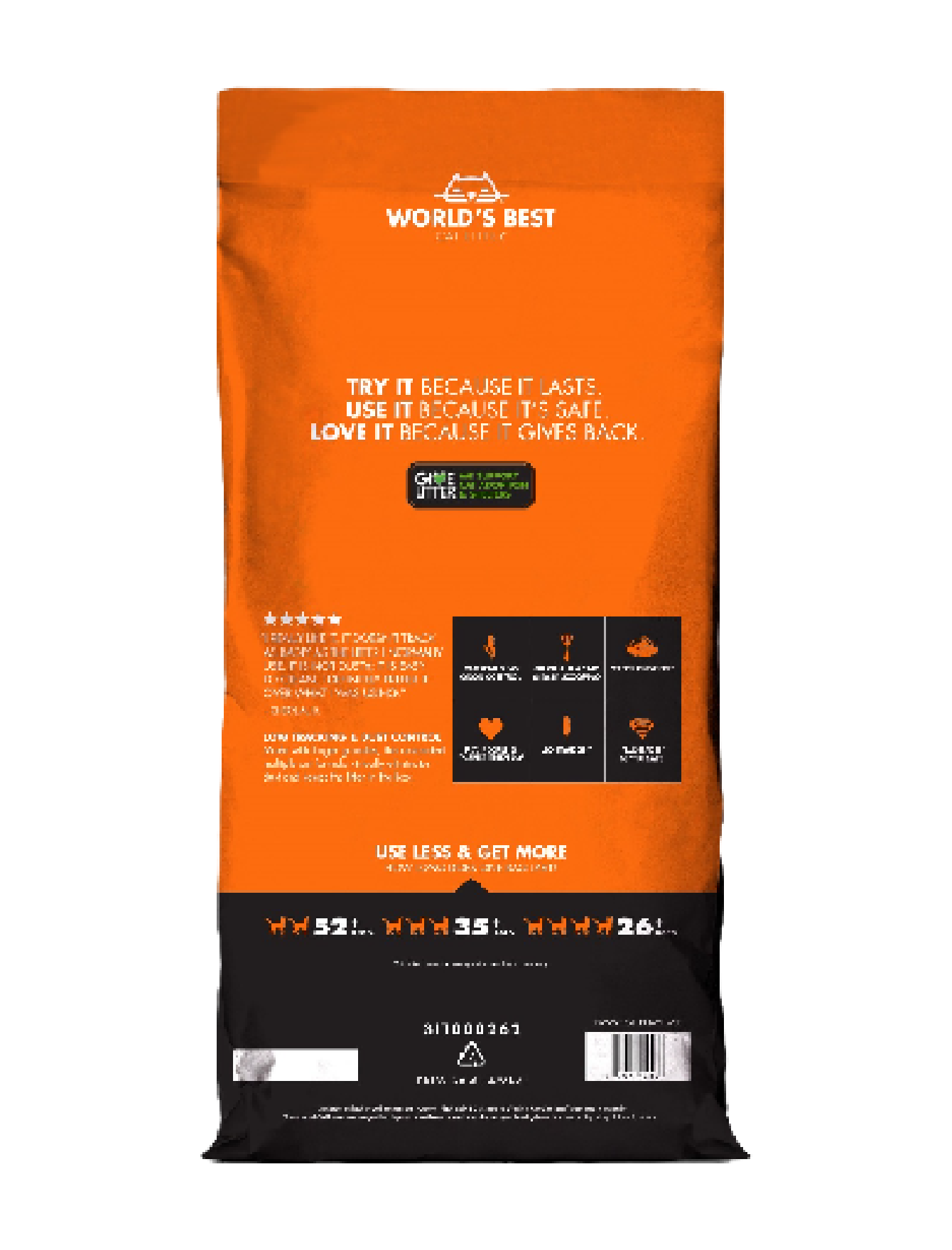 WORLD'S BEST CAT LITTER 28lb/12.7kg Low Tracking Cat Litter image 4