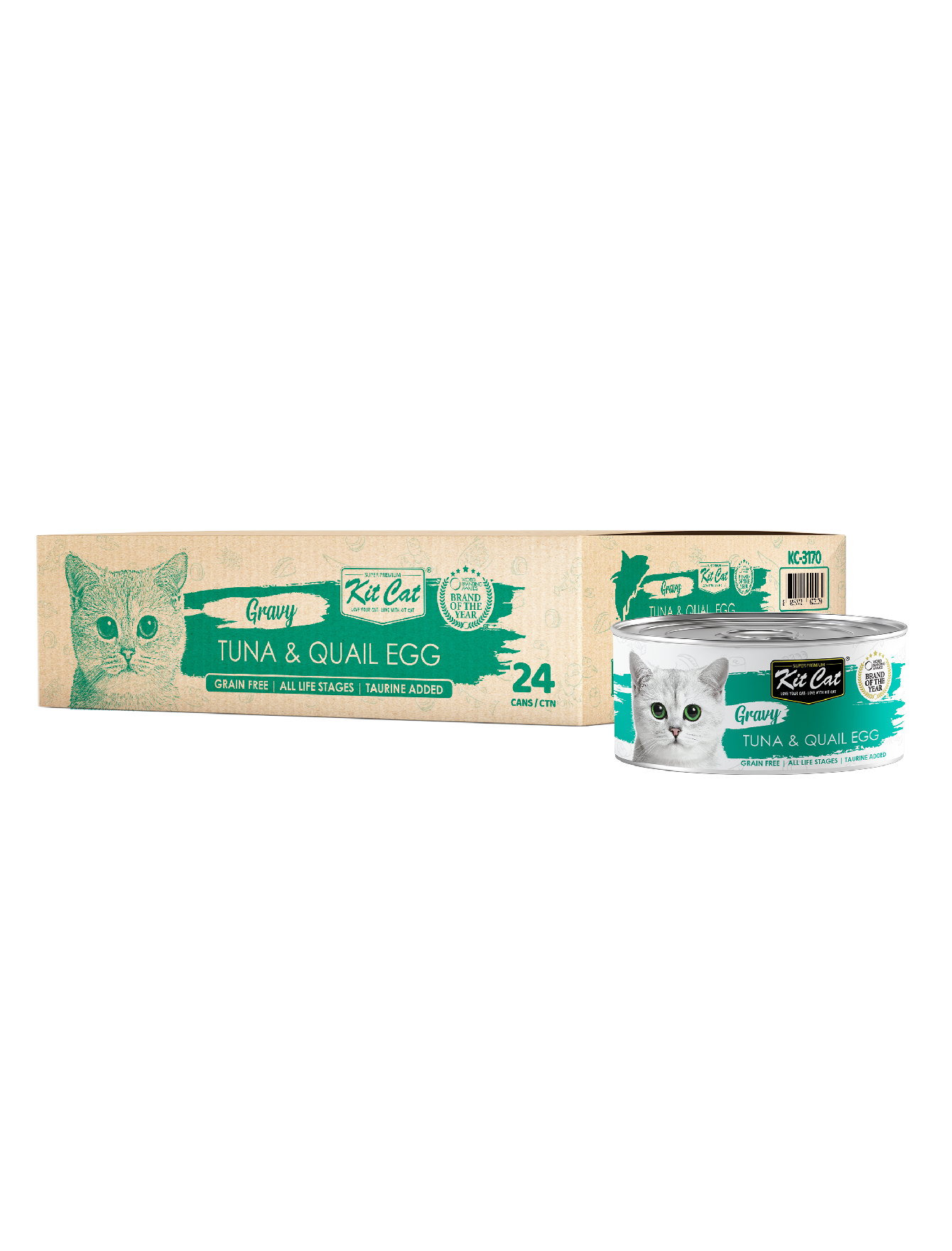 Kit Cat 70g Gravy Canned Tuna & Quail Egg Wet Cat Food (EXP: 05 Dec 2027) image 3