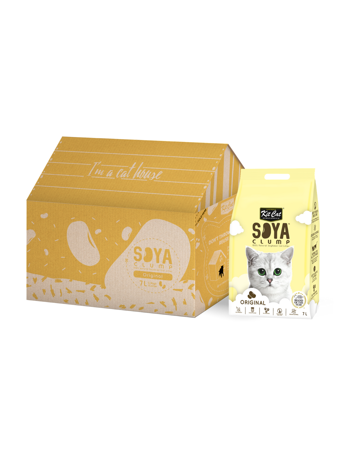 Kit Cat 7L Soya Clump Original Cat Litter image 5