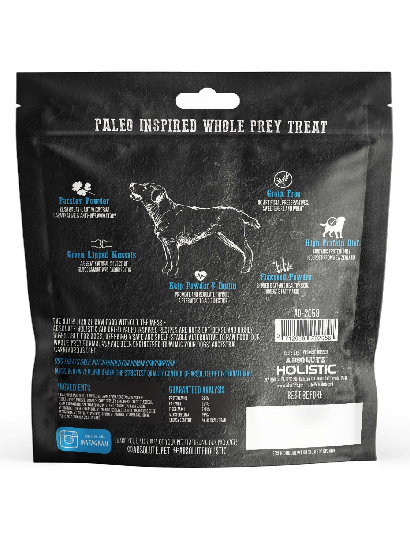 Absolute Holistic Air Dried 100g Dog Treat Oceanic Farm image 2