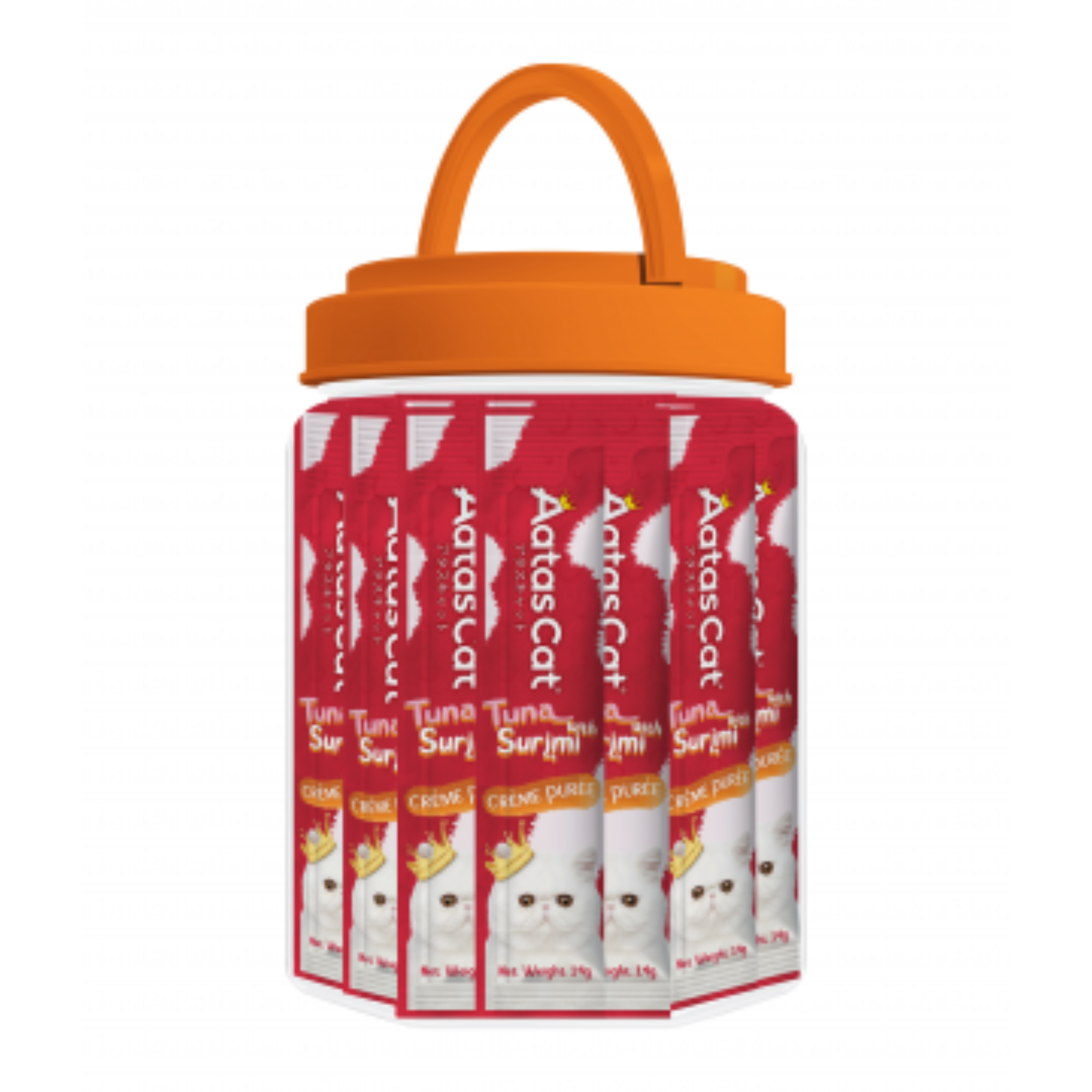Aatas Cat 14gx50 Creme Puree Tuna With Surimi Cat Snack image 2