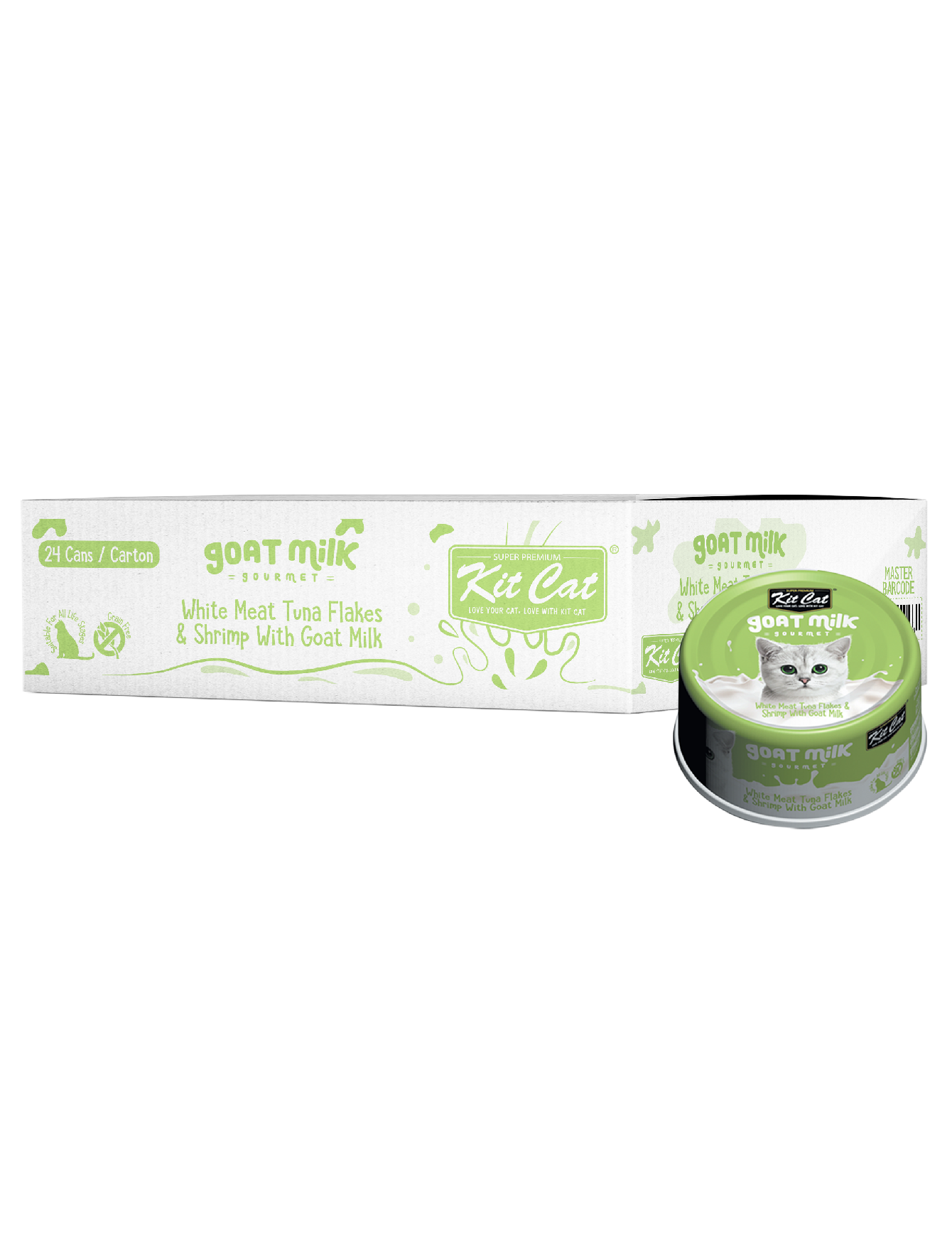 Kit Cat 70g Goat Milk Gourmet White Meat Tuna Flakes & Shrimp With Goat Milk Wet Cat Food (EXP: 21 Nov 2027) image 3
