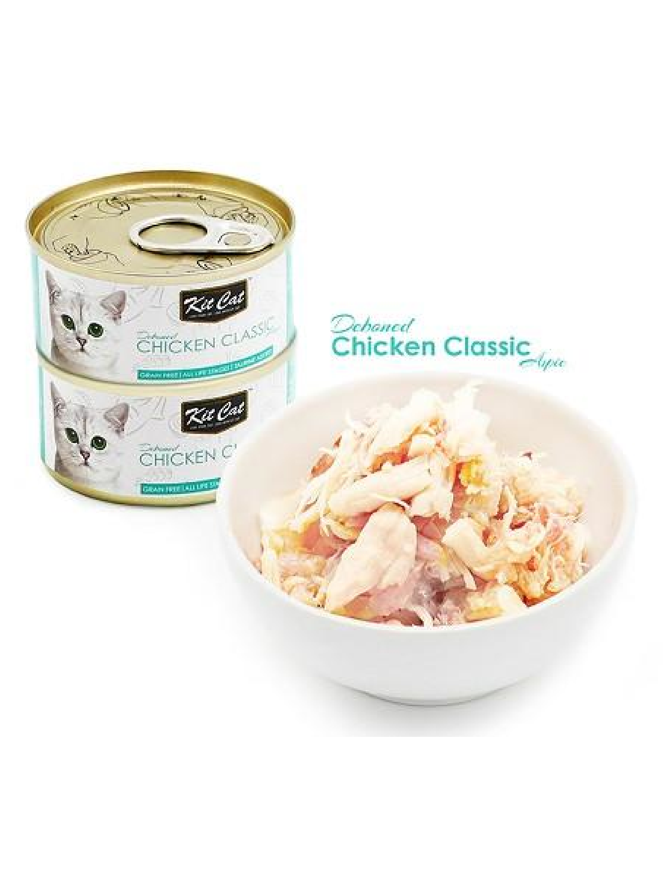 Kit Cat 80g Deboned Toppers Canned Chicken Classic Aspic Wet Cat Food image 2