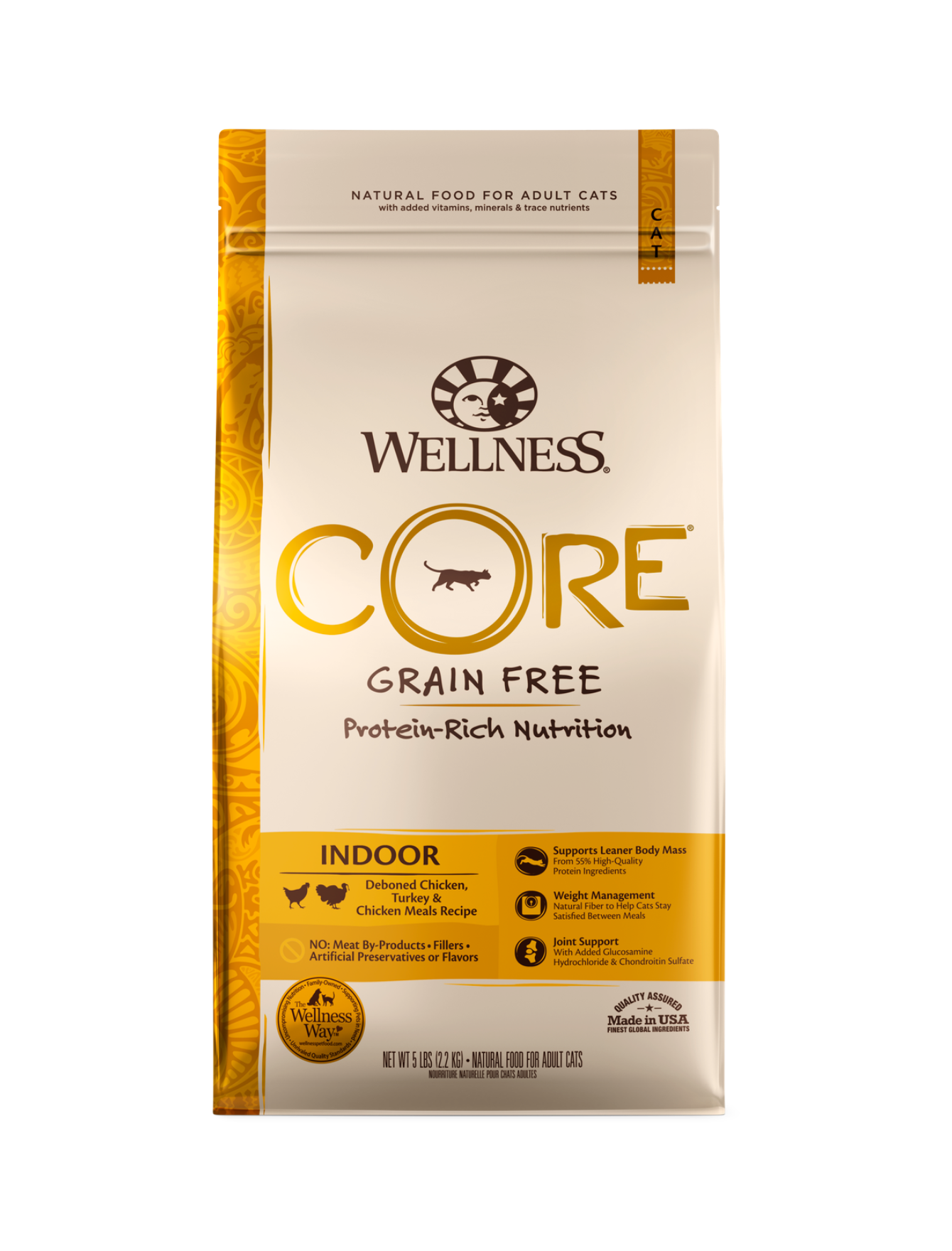 Wellness CORE Cat 900g (2lb) Indoor Grain Free Deboned Chicken, Turkey & Chicken Meal Dry Cat Food image 6