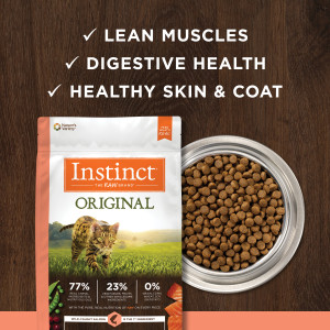 Instinct Original Cat 4.5lb Grain Free Recipe with Real Salmon Dry Cat Food (EXP: 27 Feb 2027) image 2