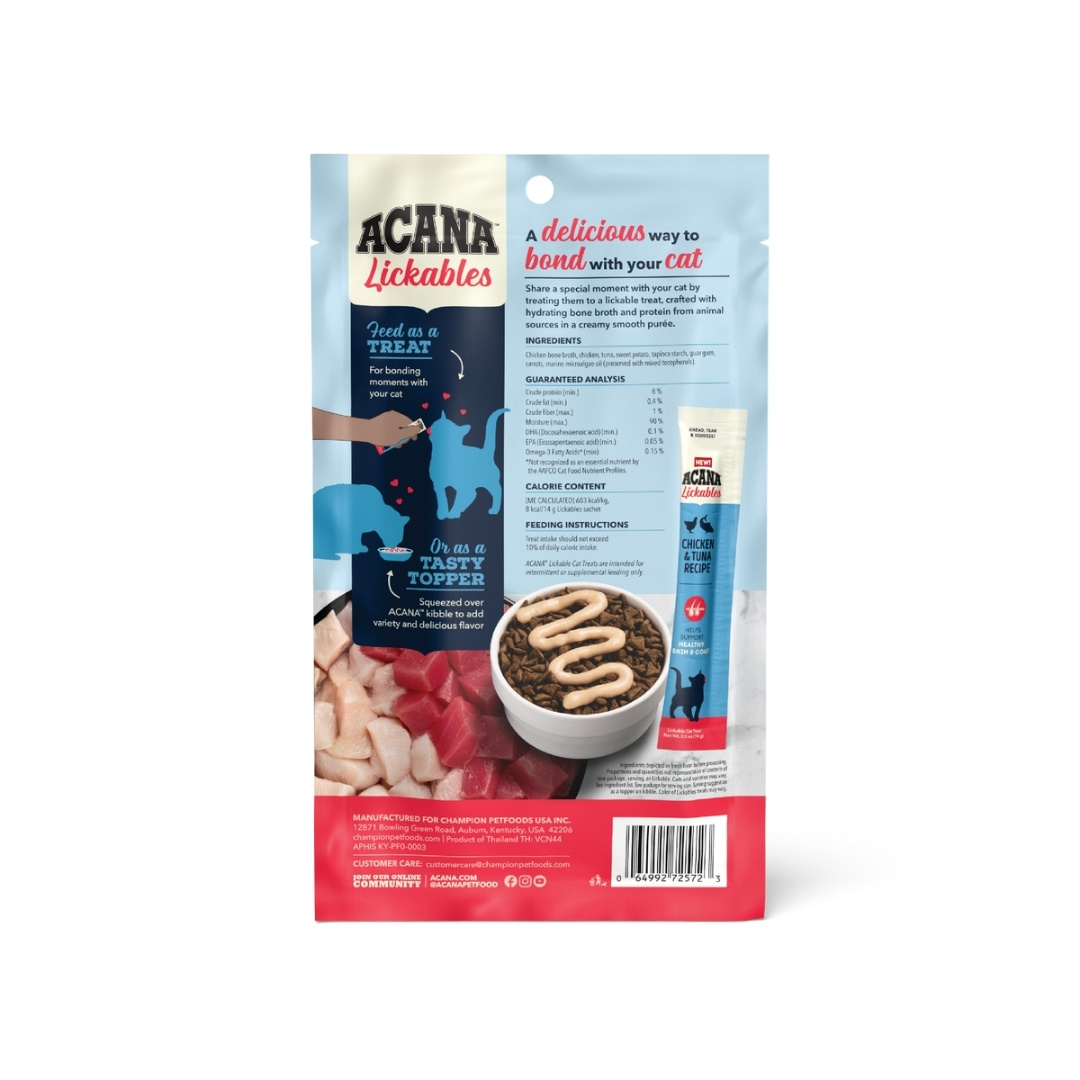 Acana Cat 14gx5 Lickables Chicken & Tuna Cat Treat image 4
