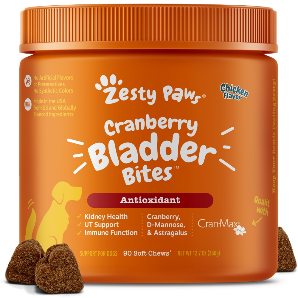 Zesty Paws 90ct Cranberry Bladder Bites Supplement for Dogs image 2