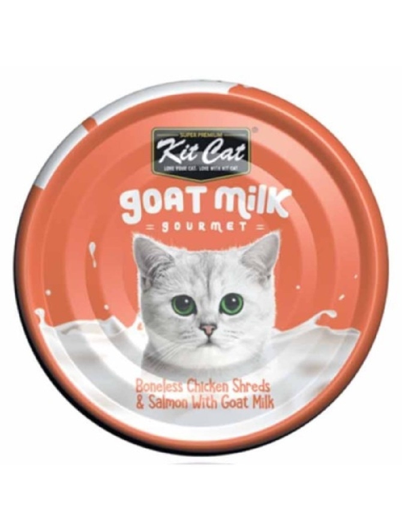 Kit Cat 70g Goat Milk Gourmet Boneless Chicken Shreds & Salmon With Goat Milk Wet Cat Food (EXP: 04 Dec 2027) image 2