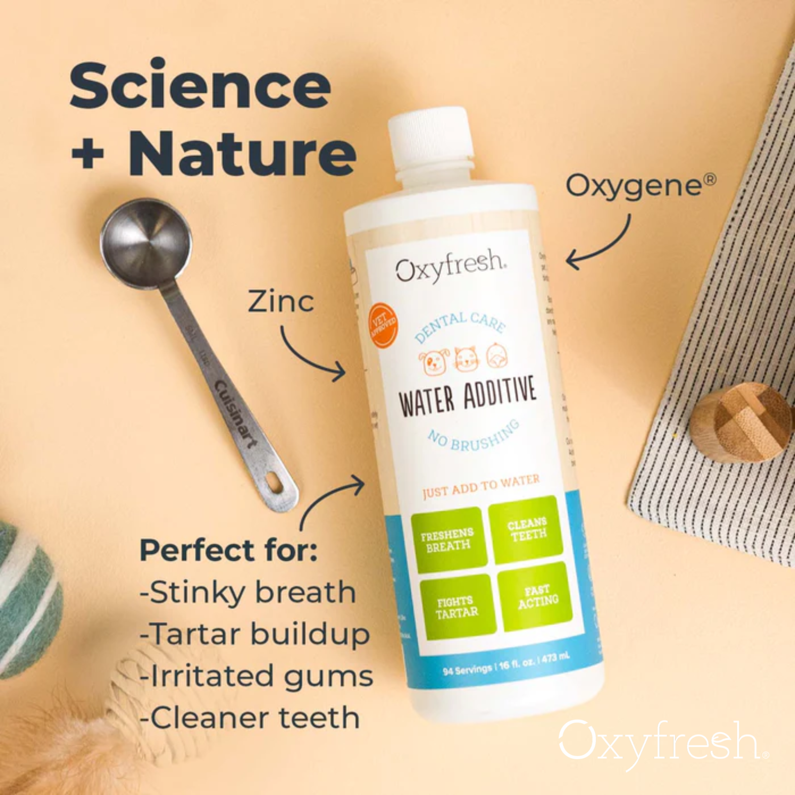 Oxyfresh 473ml (16oz) Dental Care Water Additive for Dogs & Cats image 3