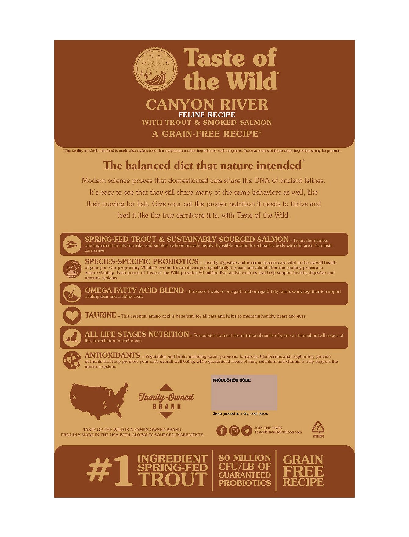 Taste of the Wild Cat 2kg Canyon River Feline Dry Cat Food image 2