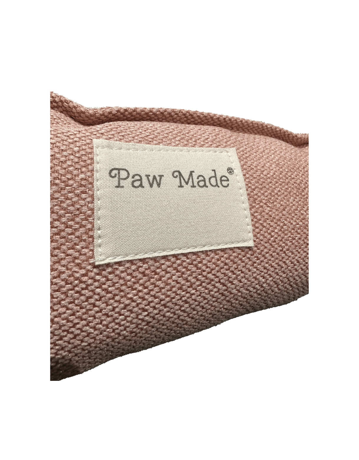 Paw Made Cotton Rectangle Bolster Bed - Pink  image 3