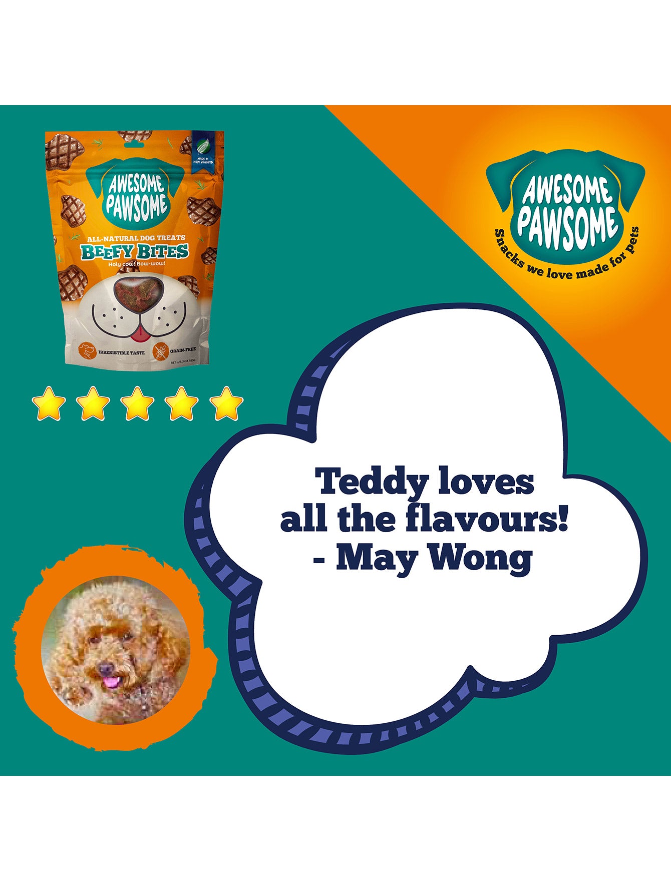 Awesome Pawsome 85g Grain Free Beefy Bites Dog Treat image 8
