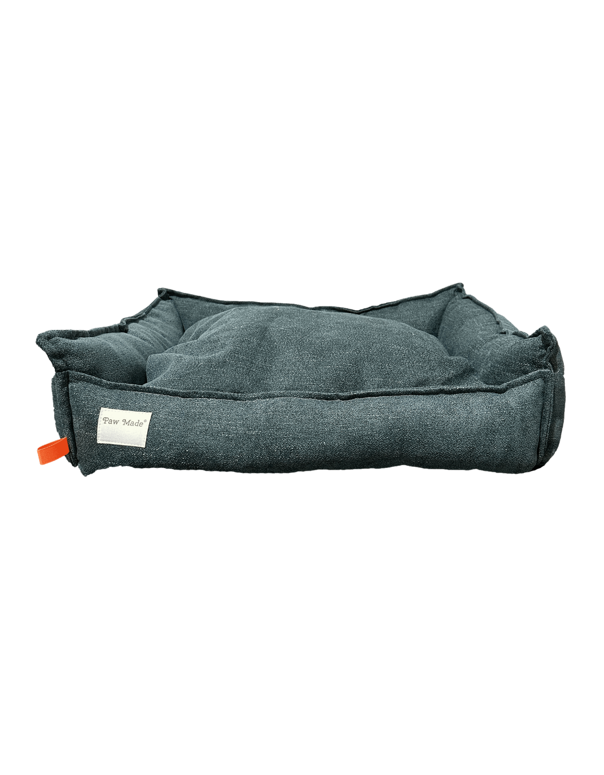 Paw Made Cotton Rectangle Bolster Bed - Dark Green  image 2