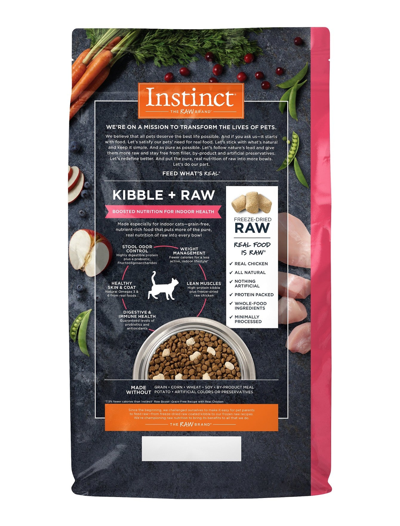 Instinct Raw Boost Cat 5lb Indoor Health Recipe with Real Chicken Dry Cat Food image 2
