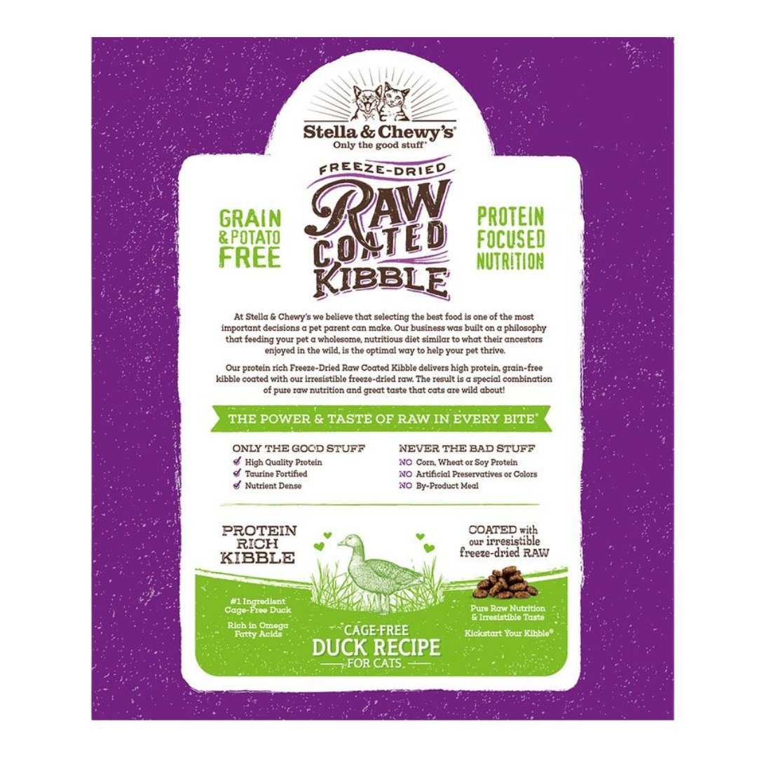 Stella & Chewy's Cat Raw Coated Kibbles 5lb (2.2kg) Cage Free Duck Recipe Dry Cat Food image 3