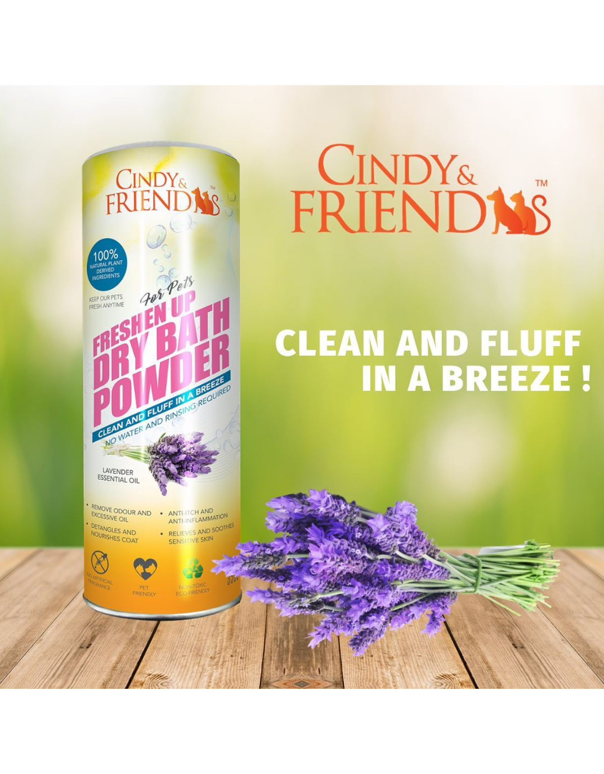 Cindy & Friends Dry Bath Powder (Lavender) image 2
