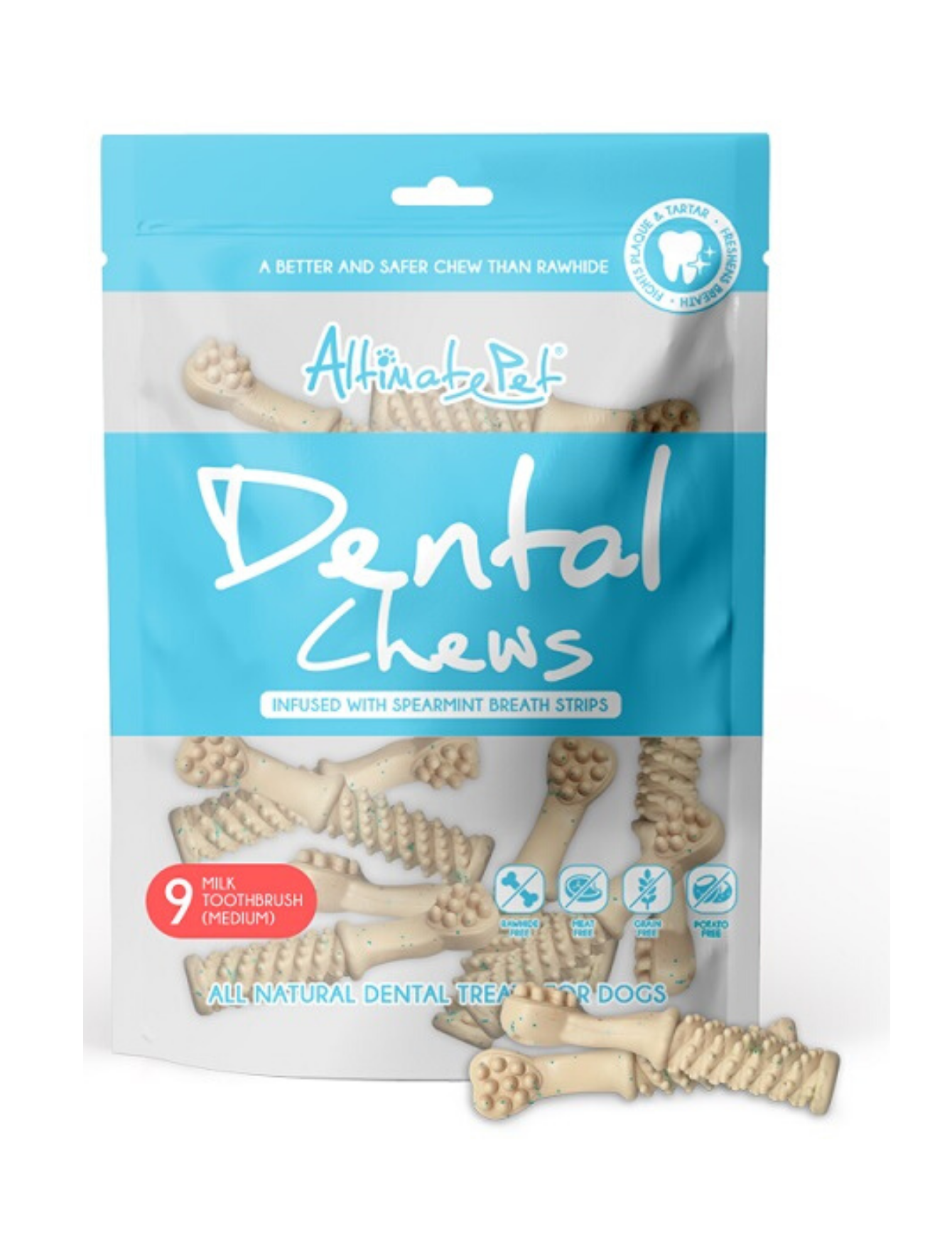Altimate Pet Dental Chews Milk Toothbrush M 150g (9pcs) image 2