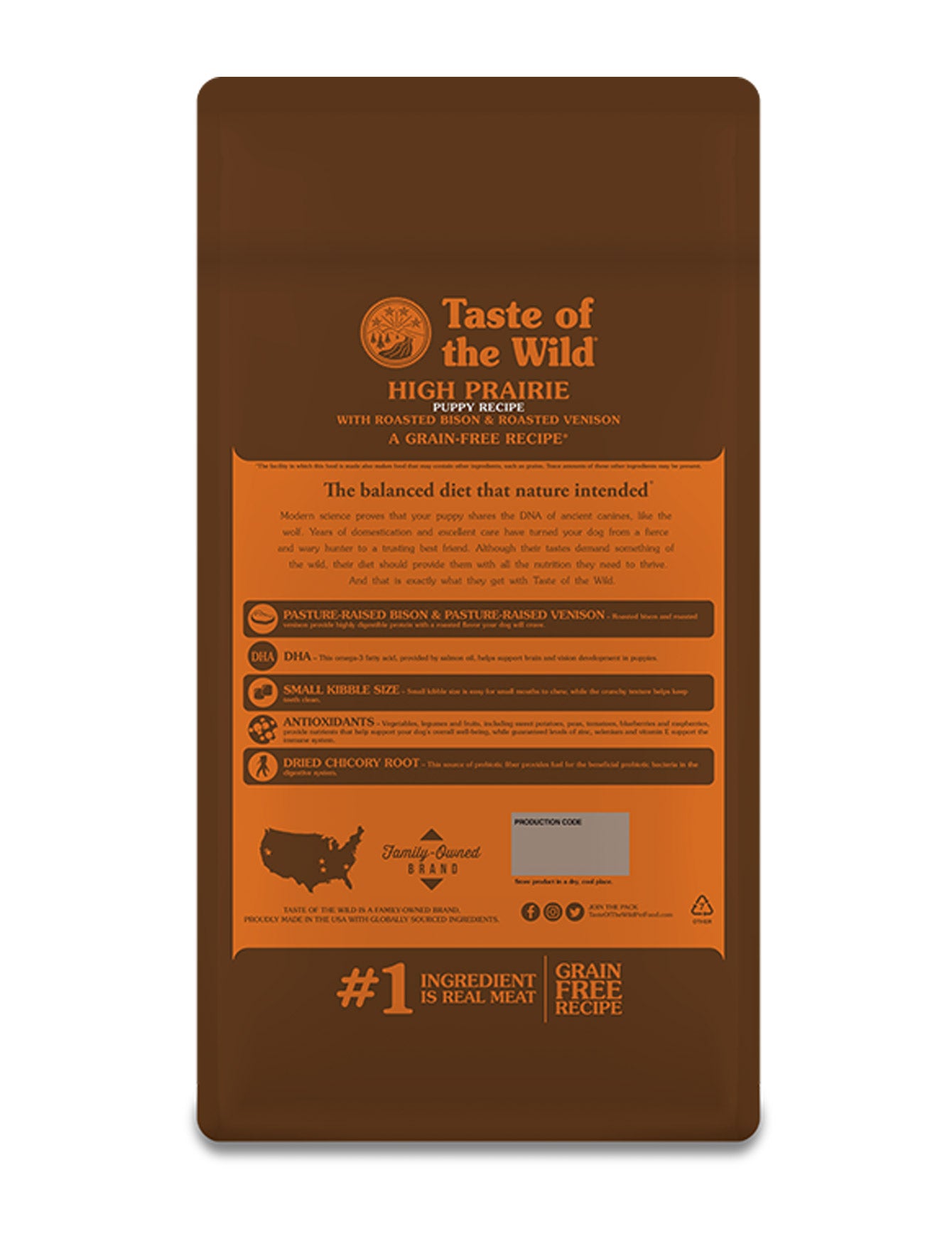 Taste of the Wild Dog 500g High Prairie Recipe with Roasted Bison & Roasted Venison Puppy Dry Dog Food image 5