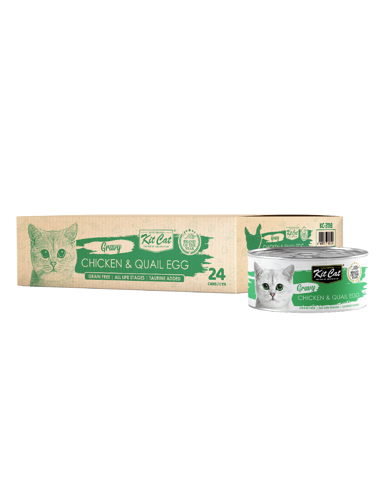 Kit Cat 70g Gravy Canned Chicken & Quail Egg Wet Cat Food (EXP: 22 Jan 2028) image 3