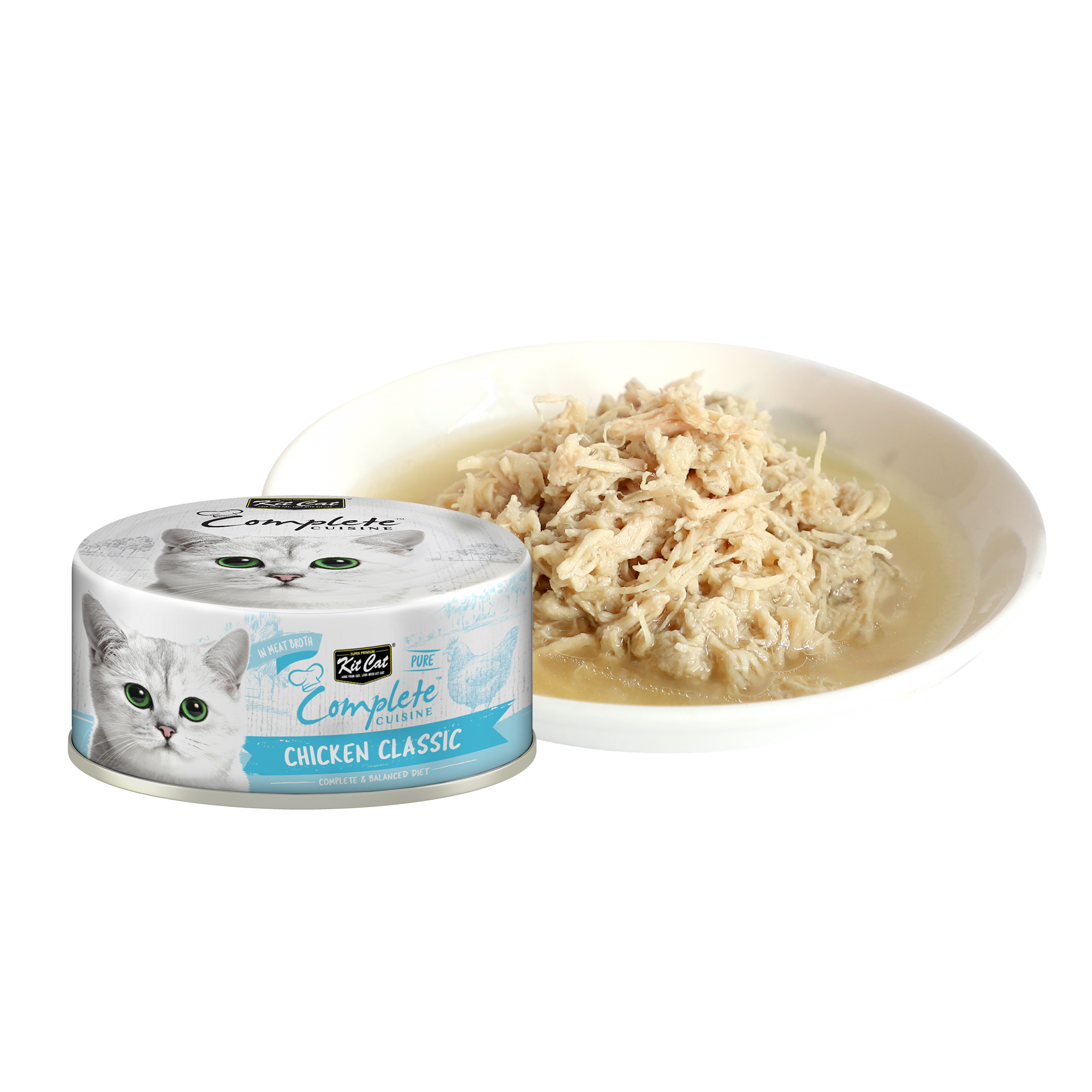 Kit Cat Cat 70g Complete Cuisine Pure Chicken Classic Wet Cat Food (EXP: 19 Aug 2027) image 2