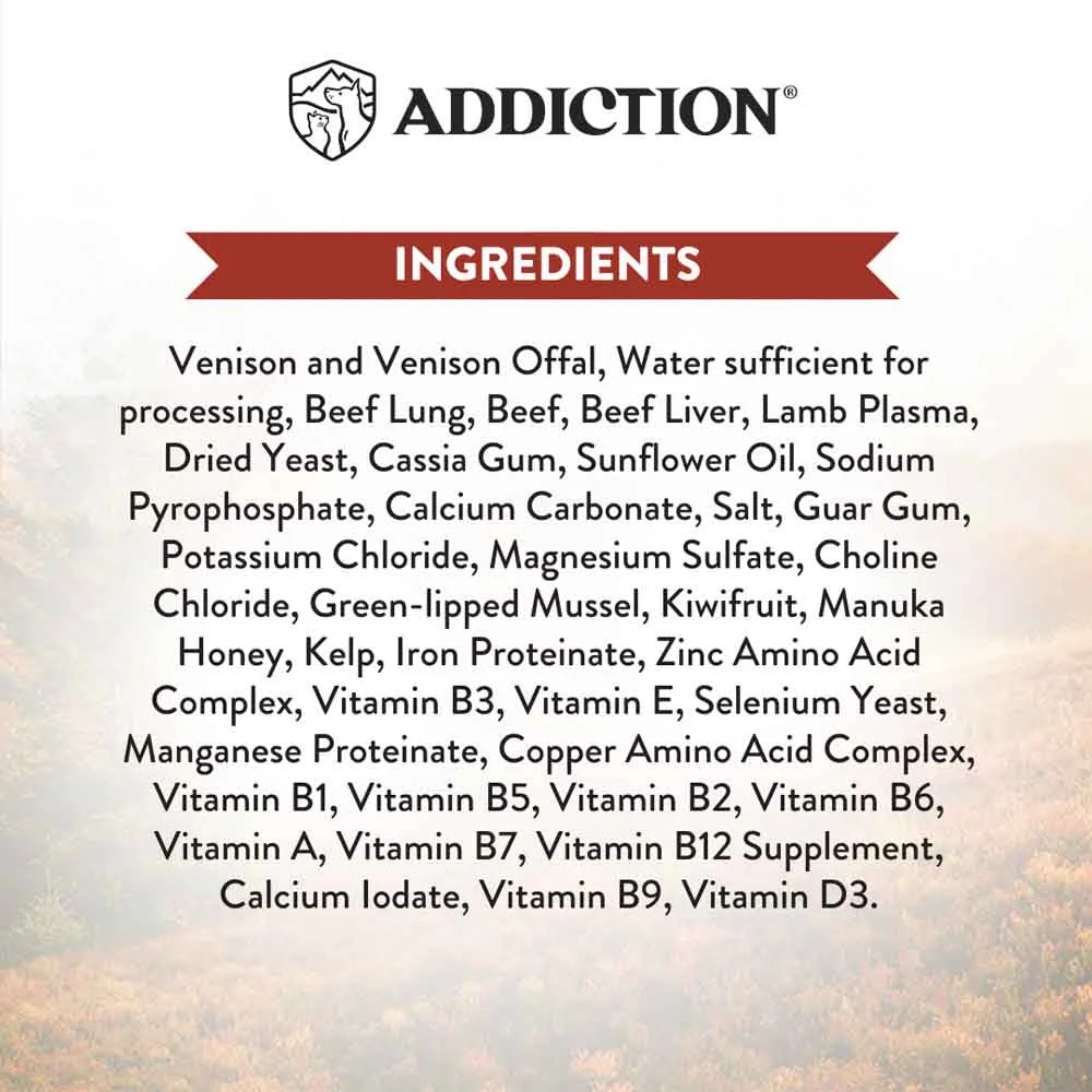 Addiction Dog Wild Islands 185g Venison Meats Grain Free Wet Canned Dog Food image 5
