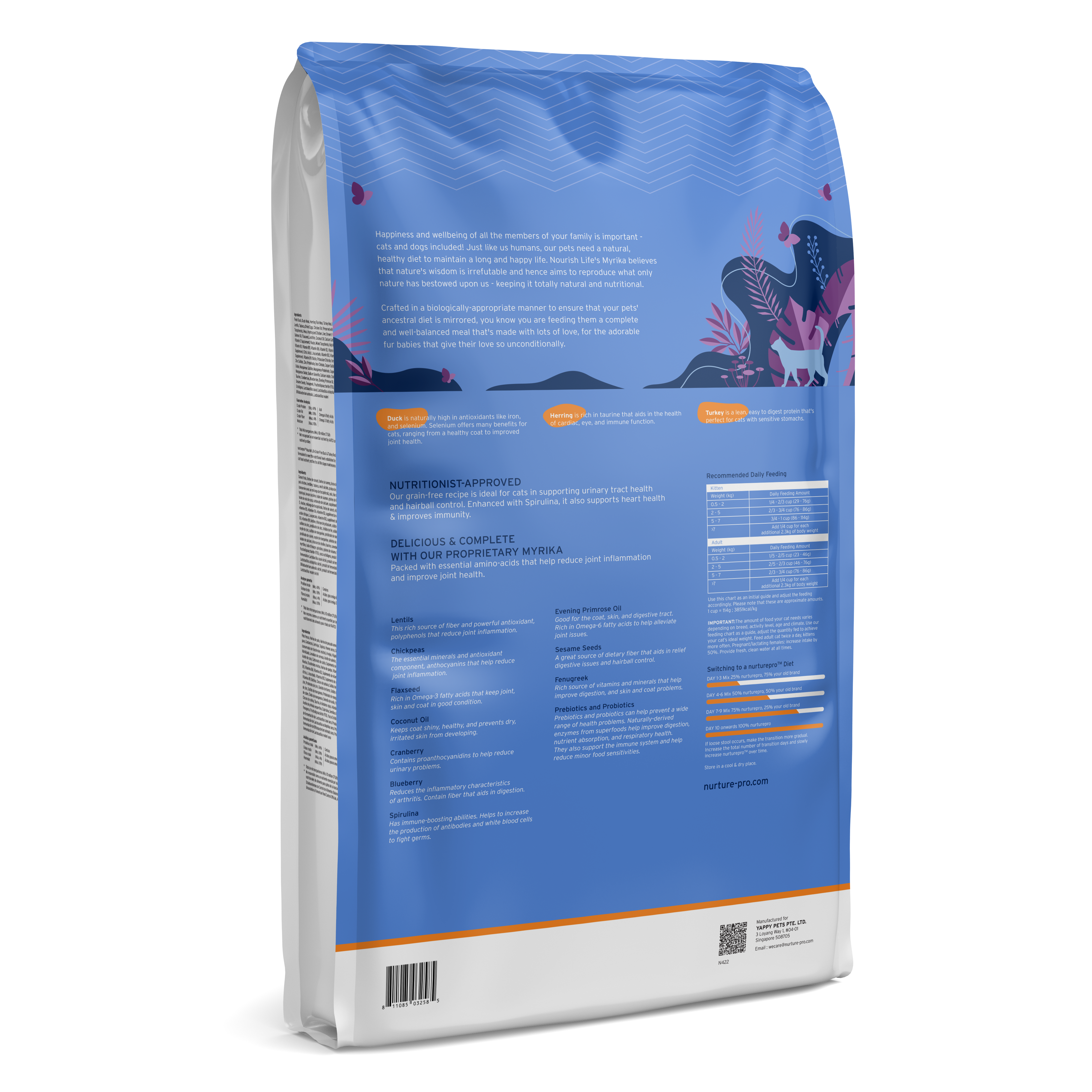 Nurture Pro Cat Nourish Life Grain-Free 4.99kg Duck & Turkey All Life Stages Dry Cat Food image 2